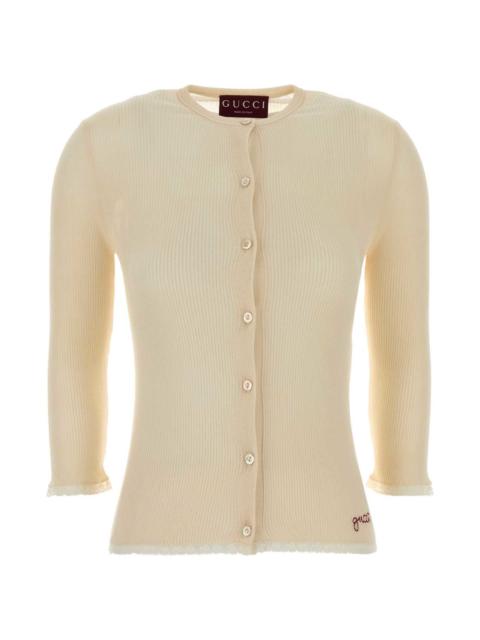 GUCCI Cream Cotton Cardigan