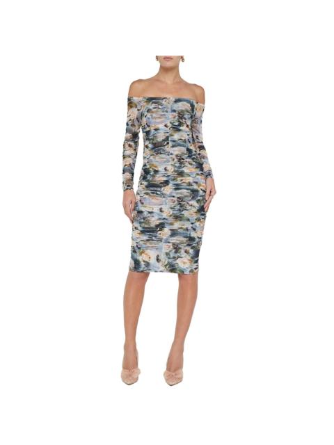 L'AGENCE L'AGENCE Morgana Ruched Off-Shoulder Dress