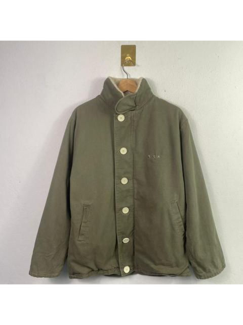 Other Designers Vintage - LAC Military Duck Canvas Sherpa Lined Winter Jacket