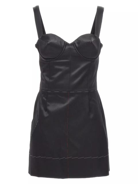 Maison Margiela Contrast stitching corset dress
