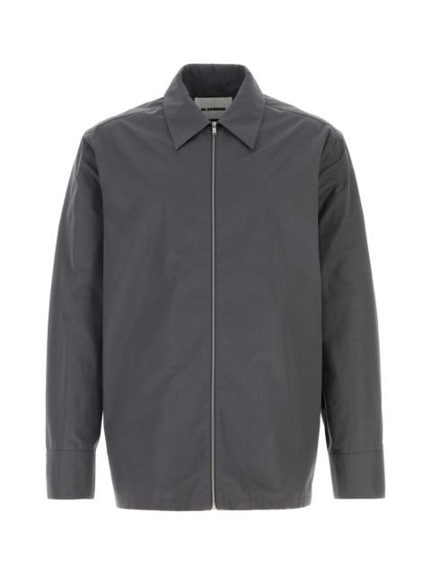 Jil Sander Dark grey poplin shirt