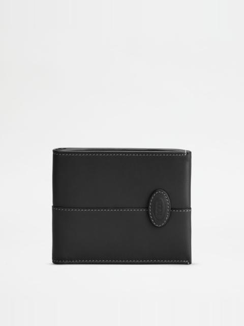 Tod's CARD HOLDER IN LEATHER - BLACK