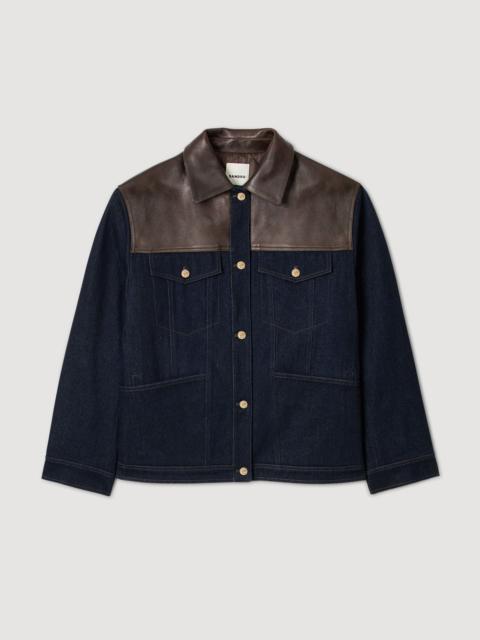 Sandro DENIM AND LEATHER JACKET