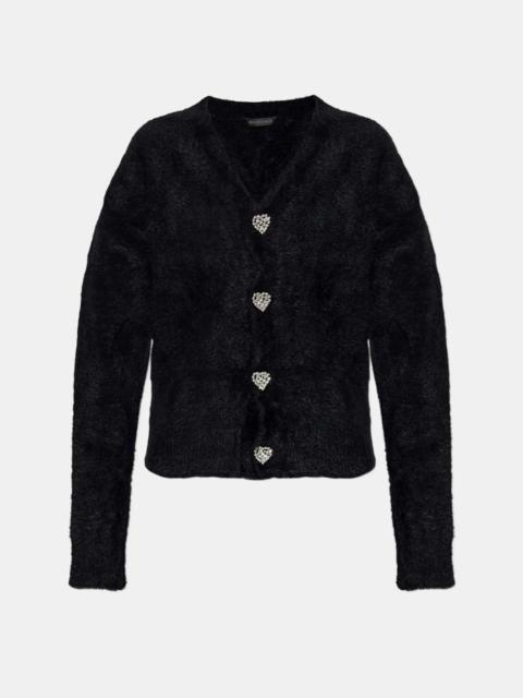 BALENCIAGA 849501-T6244-1000 Fluffy Cardigan