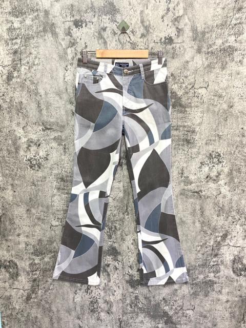 Other Designers Designer - Japanese HAPHAZARD JEANS Abstract Flared Design Pants