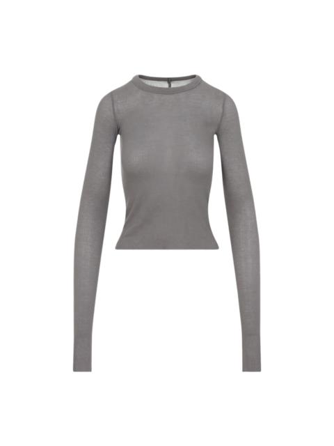 Rick Owens Cropped Rib Ls T-shirt