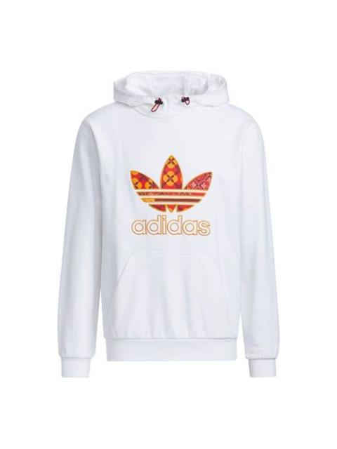 adidas Men's adidas originals CNY Contrasting Colors Logo Large Logo Printing White HD0314