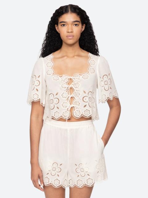 Sea Babette Tie Front Top