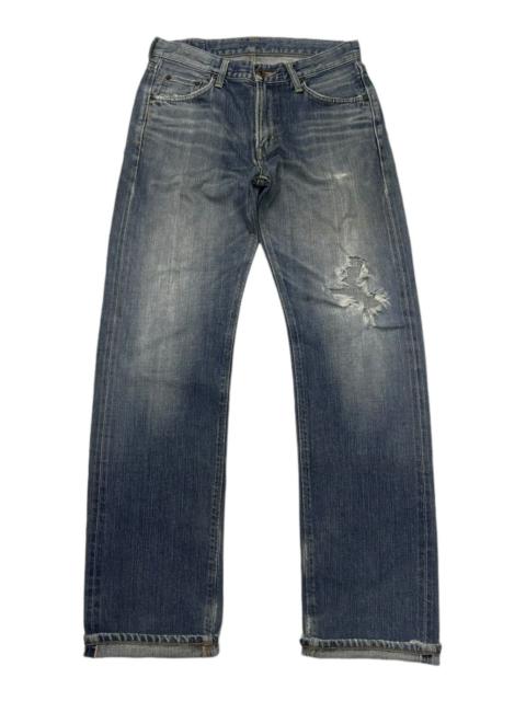 Other Designers EDWIN 505zxx SELVEDGE DISTRESSED DENIM JEANS