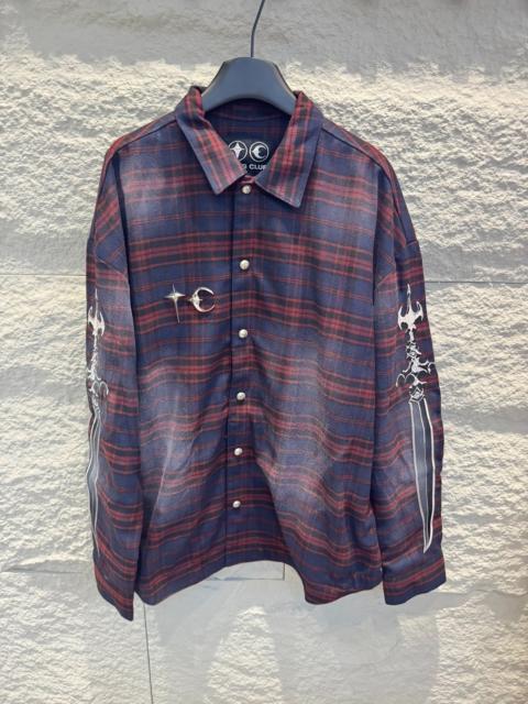 Thug Club Thug Club Arab Sword Flannel Shirt In Purple