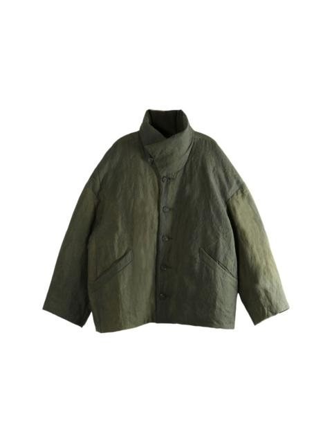 Ziggy Chen BUTTONED FUNNEL-NECK JACKET