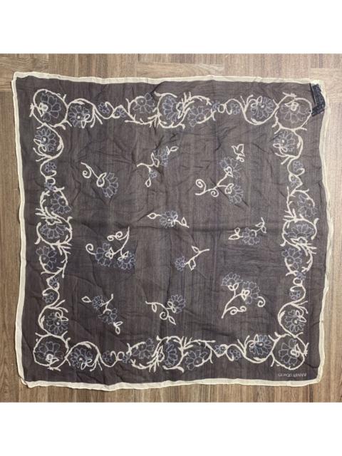 Other Designers Other - Giorgio Armani Floral Silk Scarf Pocketsquare Neckerchief