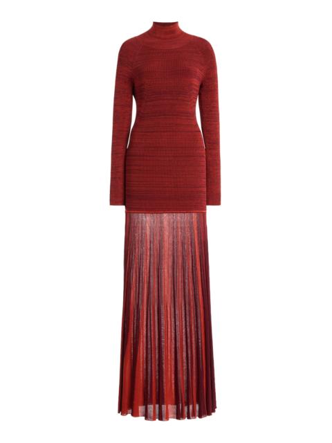 CHRISTOPHER JOHN ROGERS Knit Jersey Maxi Dress red