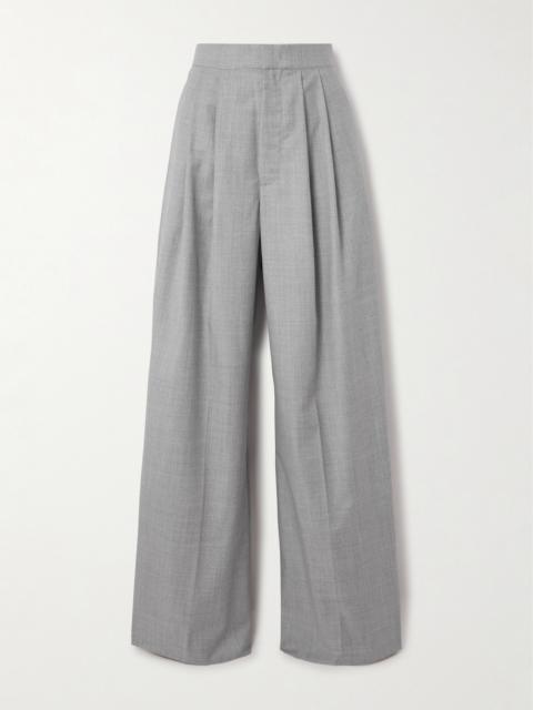 SA SU PHI Lauren Pleated Wool Wide-leg Pants