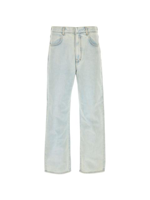 cotton straight-leg jeans