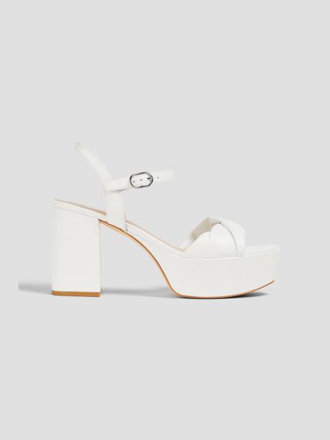 Stuart Weitzman Twisted leather platform sandals