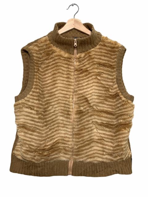 Other Designers Vintage - Rare! Blue Berry Field Fleece Fox Vest Jacket