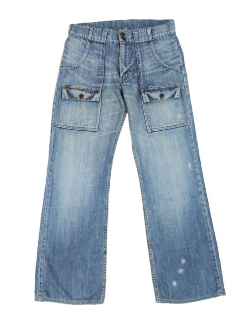 Other Designers Japanese Brand -Denime Japan Distressed Bush Denim Jeans Size 30