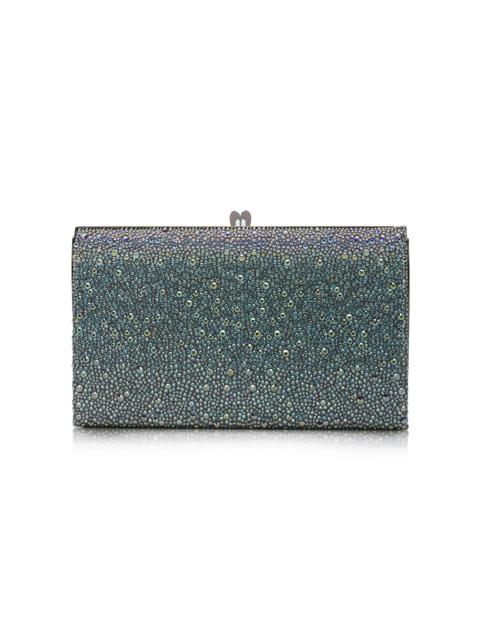 Christian Louboutin Fetish Crystal-Embellished Clutch silver