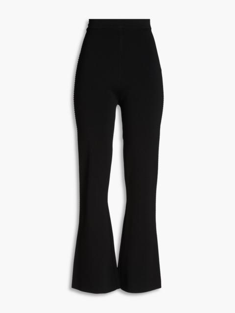 Nanushka Striped stretch-knit kick-flare pants