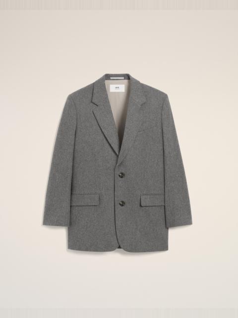 AMI Paris GREY WOOL LOOSE SINGLE BREASTED JACKET