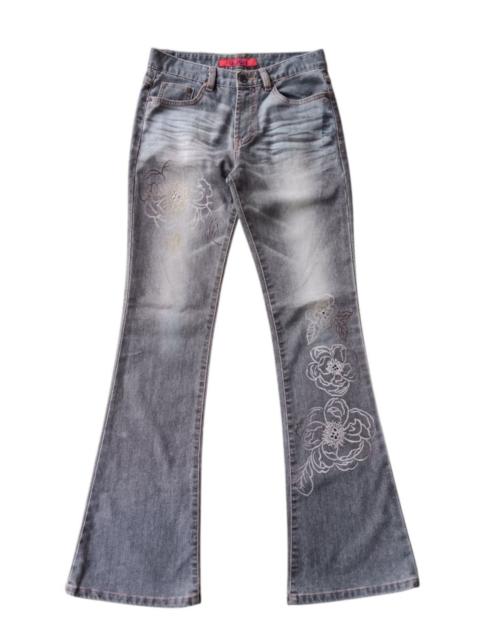 Other Designers Japanese Brand - G.jon flare flower tattoo jeans
