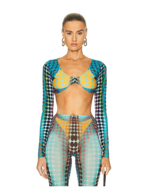 Jean Paul Gaultier Cropped U Neck Top