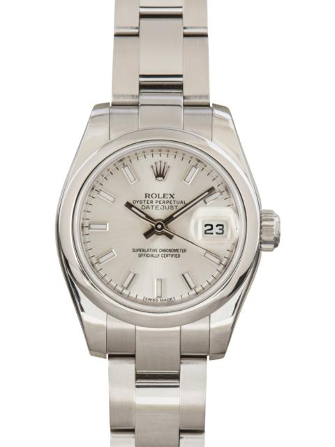 ROLEX Used Stainless Steel Lady Rolex Datejust 179160 Silver Dial