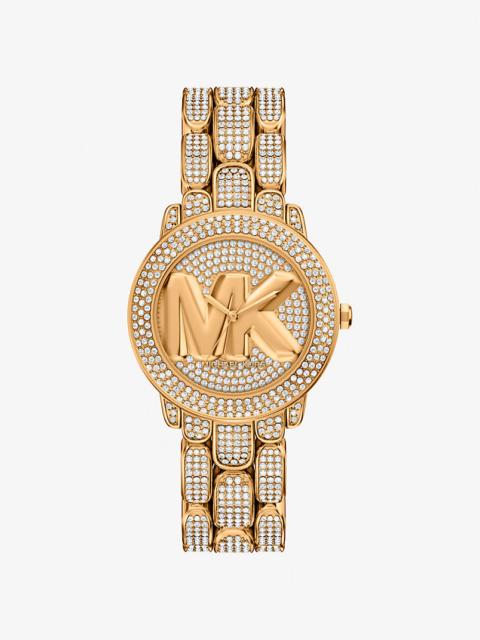 MICHAEL KORS Pavé Phoebe Gold-Tone Watch