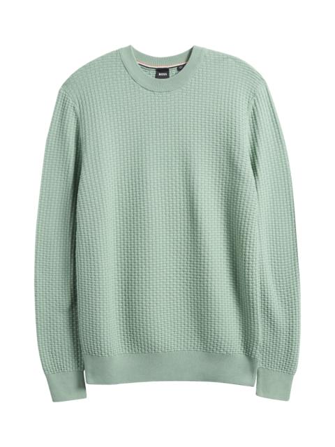 BOSS BOSS Imberto Textured Sweater in Open Green at Nordstrom