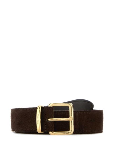 Miu Miu Miu Miu Women Brown Suede Belt