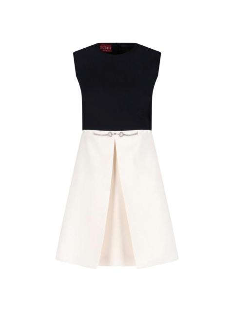 GUCCI SILK AND WOOL MINI DRESS