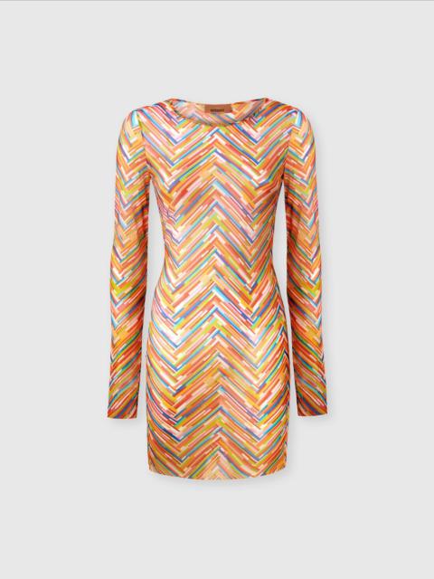 Missoni Long-sleeved dress in printed tulle