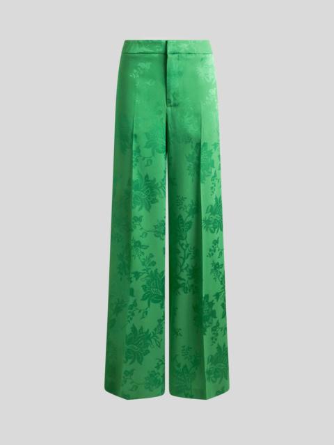 Etro WIDE-LEG JACQUARD TROUSERS WITH FLORAL MOTIF