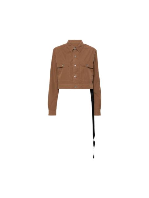 Rick Owens DRKSHDW Rick Owens DRKSHDW Cape Sleeve Cropped Outershirt Jacket 'Khaki/Brown'