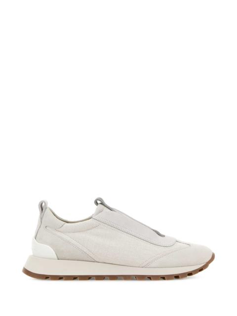 Brunello Cucinelli Brunello Cucinelli Women Light Grey Fabric Slip Ons