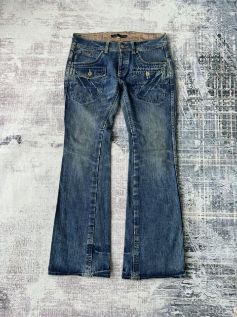 Other Designers Vintage Icom Super Flared Distressed Denim / GOA Ikam Style