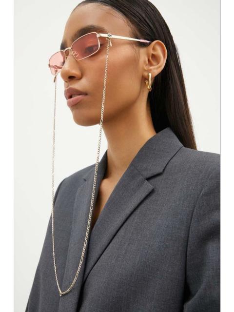 GUCCI NEW GUCCI SUNGLASSES GG1600S 004 GOLD WOMEN WITH CHAIN