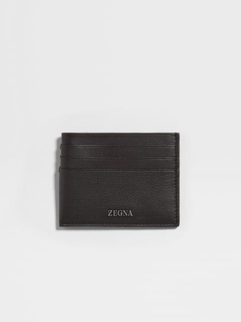 ZEGNA DARK BROWN SECONDSKIN CARD CASE