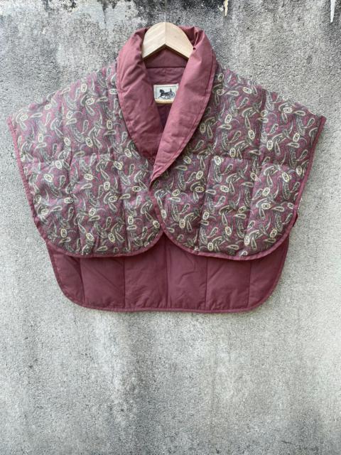 Vintage - Made In Japan Celine Down Puffer Poncho Paisley