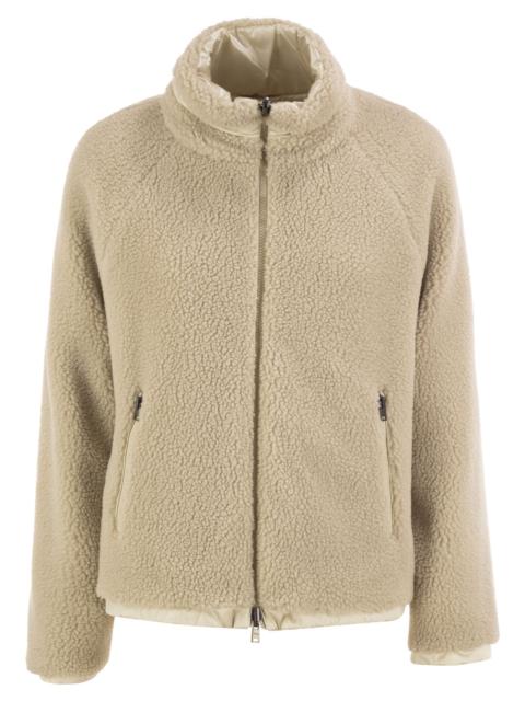 Herno Herno Women Reversible Teddy Fleece And Technical Nylon Jacket