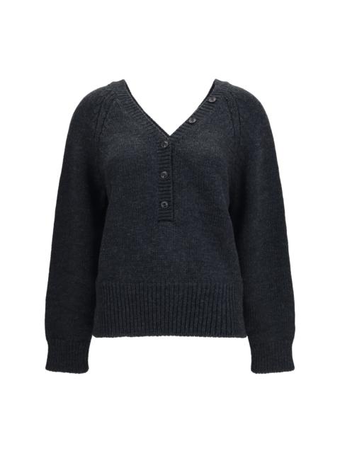Our Legacy Our Legacy Country Henley Merino Cardigan Charcoal