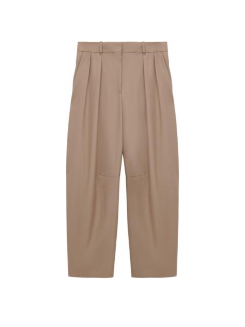 Loewe LOEWE Sand Wool Trousers New & Authentic (Women's size:FR 34