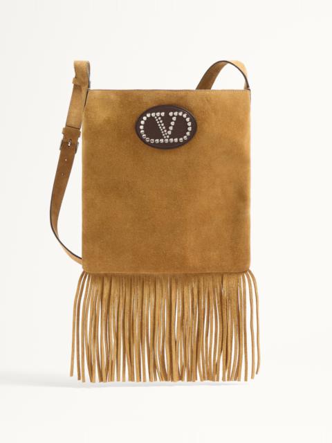 Valentino VALENTINO GARAVANI NELLCÔTE SUEDE SHOULDER BAG WITH FRINGES