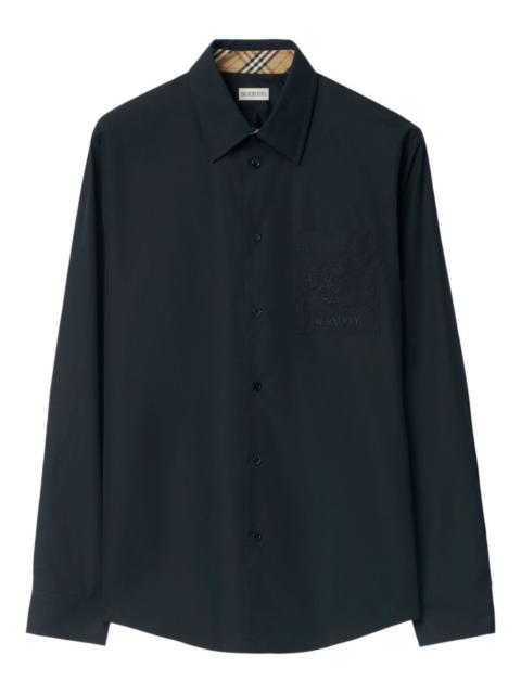 Burberry Equestrian-Knight embroidered shirt