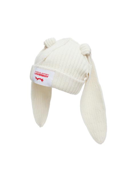 CHARLES JEFFREY LOVERBOY FLOPPY RABBIT BEANIE (ECRU)