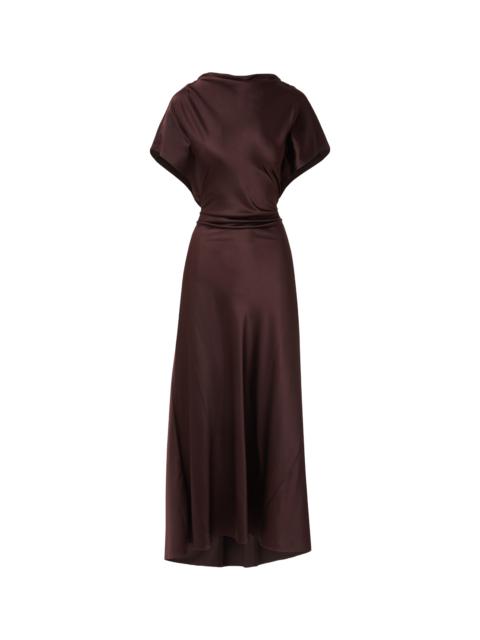 VERONICA BEARD REDGRAVE SILK MIDI DRESS