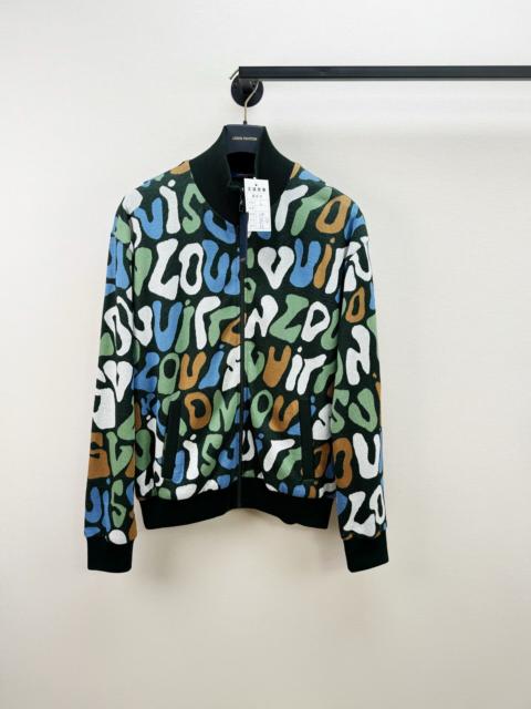 Louis Vuitton Louis Vuitton Cartoon Letter Graffiti All-Over Print Sweater
