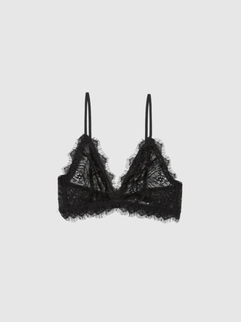 ANINE BING Lace Bra With Trim - Black