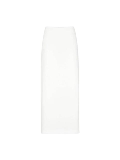 Brunello Cucinelli Brunello Cucinelli Wooff White Straight Cotton Skirt